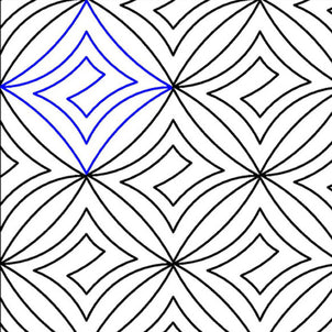 Diamond Magic E2E Long Arm Quilting Pattern