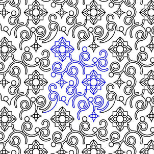 Jewel Tones E2E Long Arm Quilting Pattern