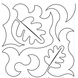 Oak Leaves And Swirls Long Arm Quilting Pattern