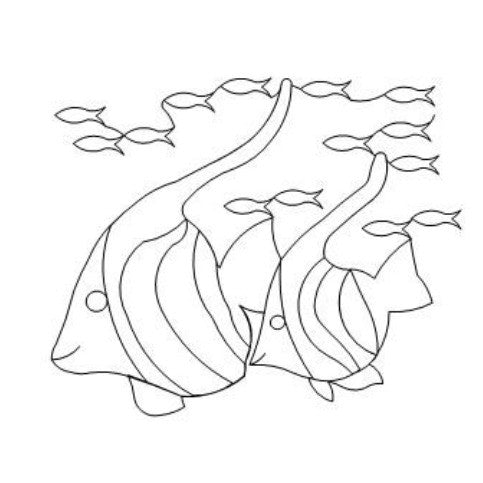 Tropical Fish Long Arm Quilting Pattern | Lou Lou Rioux