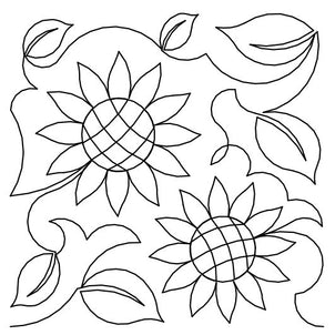 Sunflowers Fast Long Arm Quilting Pattern