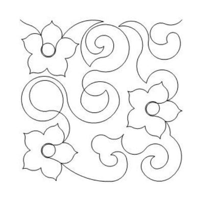 Flower Swirls Long Arm Quilting Pattern