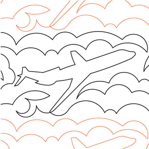 Airplanes In The Clouds Long Arm Quilting Pattern