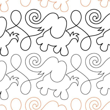 Animal Crackers Elephants Long Arm Quilting Pattern