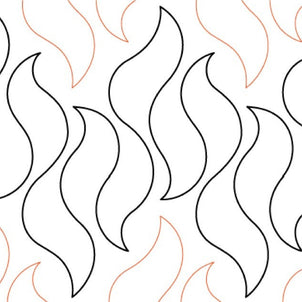 Aqua Flame Long Arm Quilting Pattern