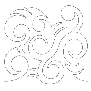 Tiger Swirls Arm Quilting Pattern