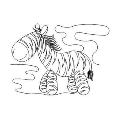 Zac The Zebra Long Arm Quilting Pattern