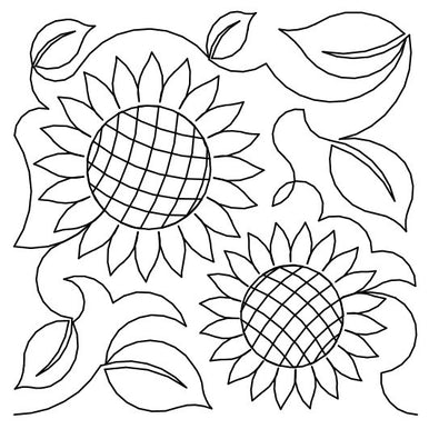 Sunflowers Gridded Long Arm Quilting Pattern