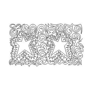 Stars And Small Swirl Long Arm Quilting Pattern