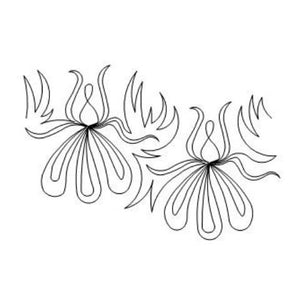 Peacock Iris Blossoms Long Arm Quilting Pattern