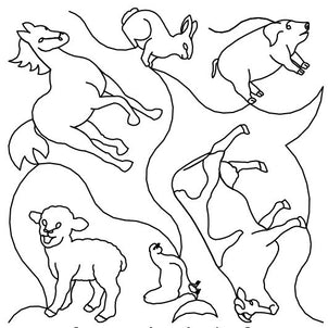 Farm Animals Long Arm Quilting Pattern